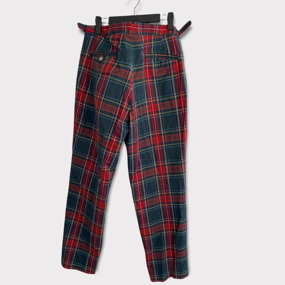 Vintage Polo Ralph Lauren tartan plaid flat front made in USA pant - Picture 3 of 7